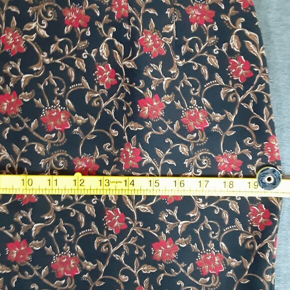 Briggs NY Womans Full Length Skirt Size 10, Zip Closure, Black/Red, Ankle Length - Picture 8 of 9